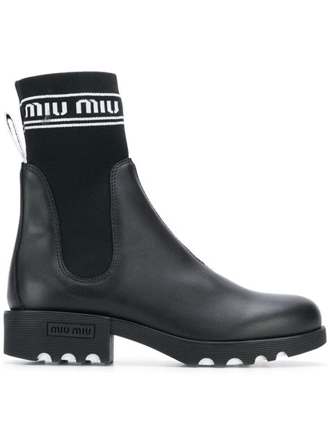 miu miu logo sock boots|miu michu shoes.